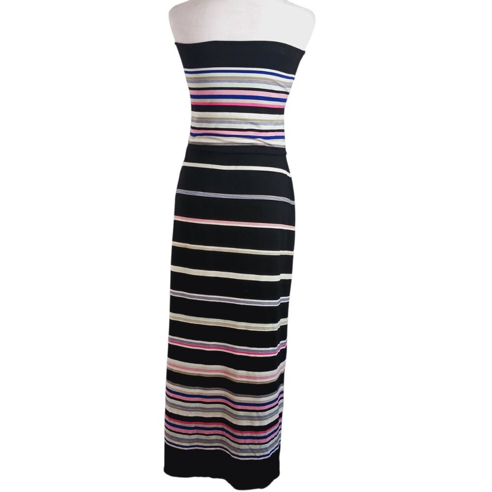 White House Black Market Striped Convertible Maxi Midi Tube Dress / Skirt SZ MED - Picture 4 of 15